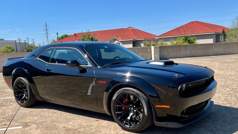 A Side View Of The Iconic Dodge Challenger Shakedown Edition