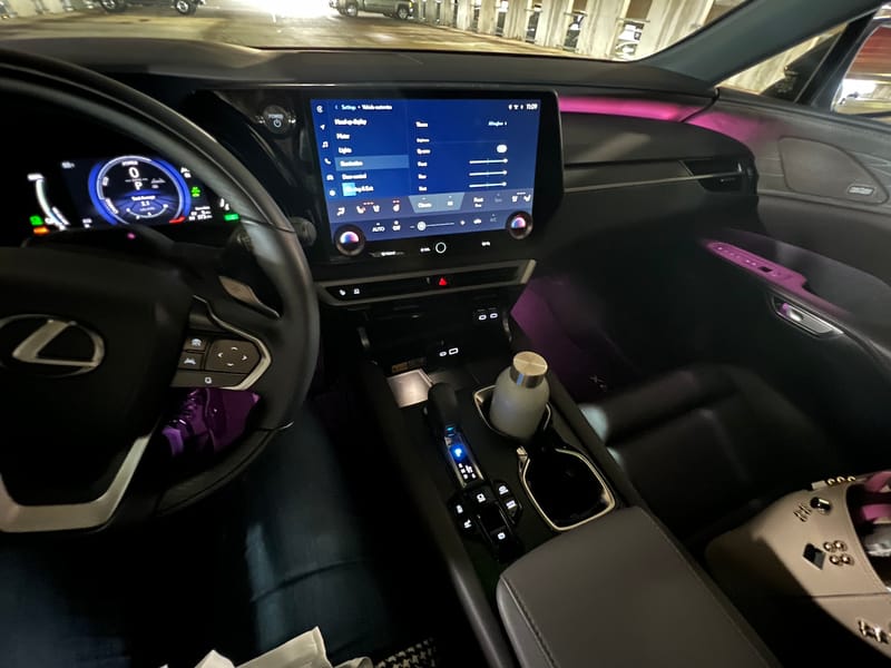 Ambient Lighting In The 2024 Lexus Rx 450H Phev