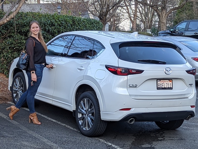 Annika And The Cx-5. Photo: Annika Carter