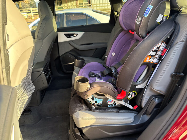 Car Seat Installed In The 2024 Audi Q7 Quattro. Photo Erica Mueller Latch