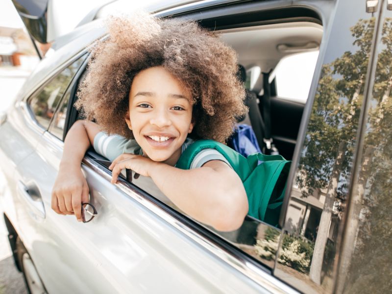 Child Car Safety Child Hanging Out Window