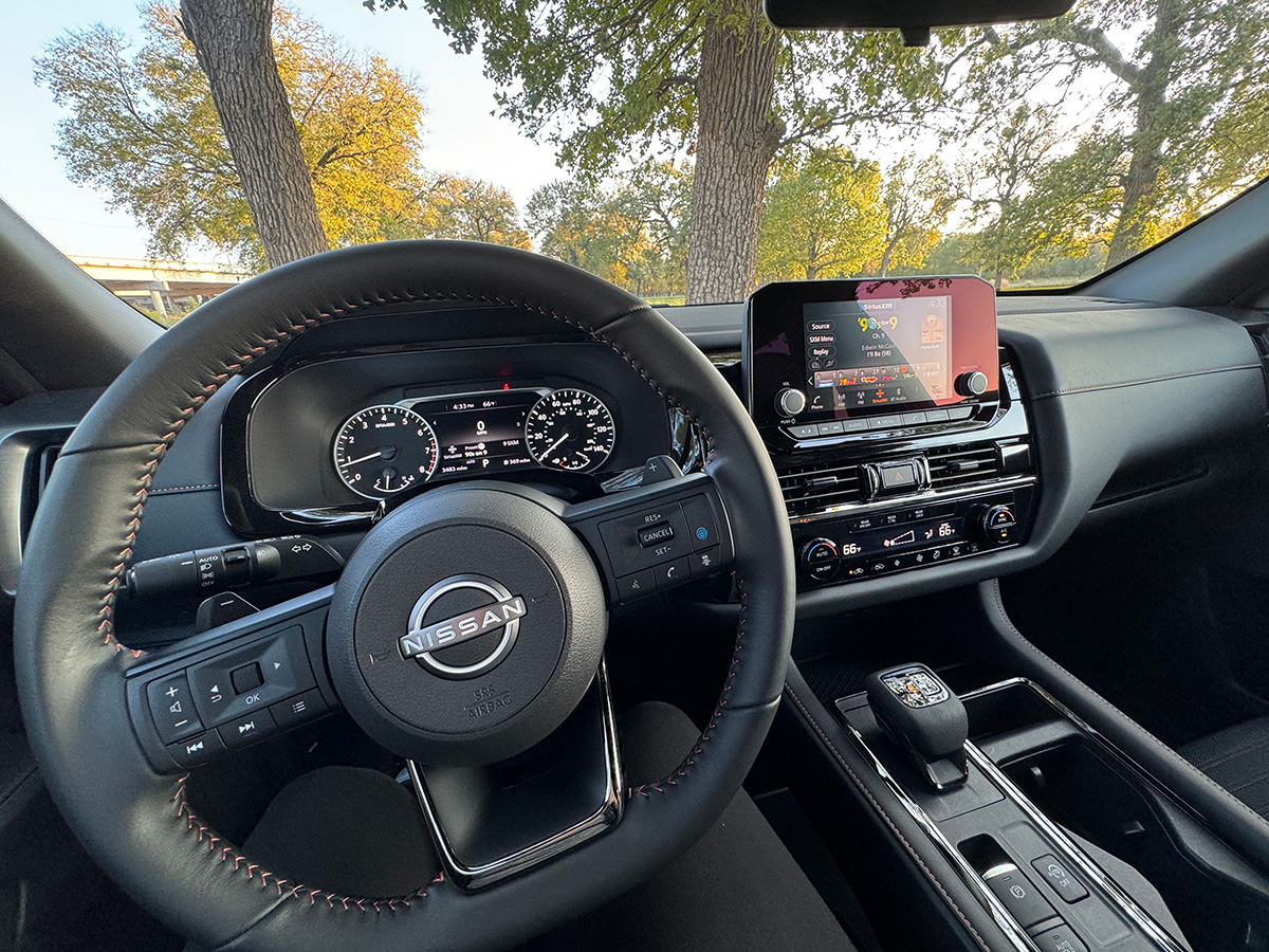 Drivers Seat View Of The 2024 Nissan Pathfinder Rock Creek. 