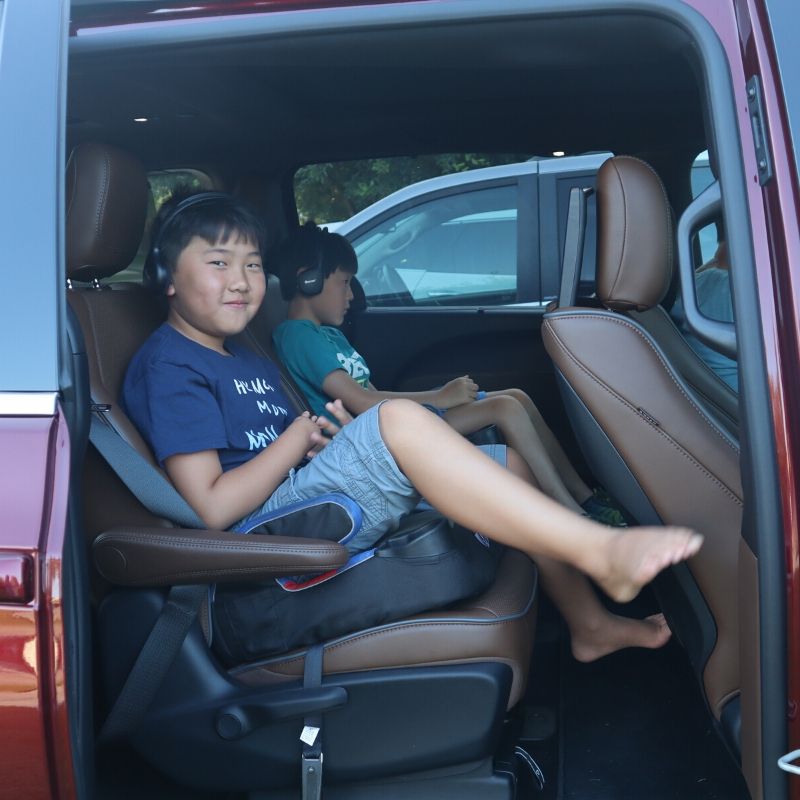 Two Kids In Cars Seat Booster Seats; Heat Stroke Is A Risk In A Hot Car