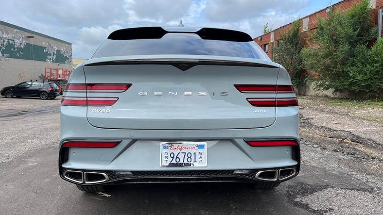 The Rear End Of The 2025 Genesis Gv80 Coupe