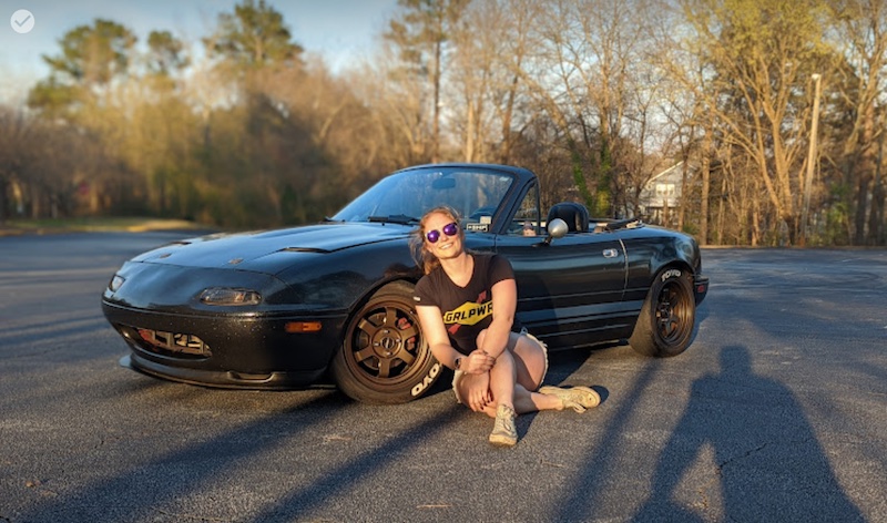 Me And My Miata Before Wrapping. Photo: Annika Carter