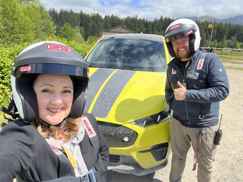 My Drive Instructor Jack And I With The Ford Mustang Mach-E Rally