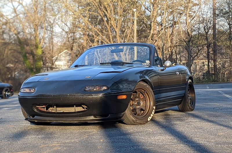 Pre-Wrap Miata. Photo: Annika Carter