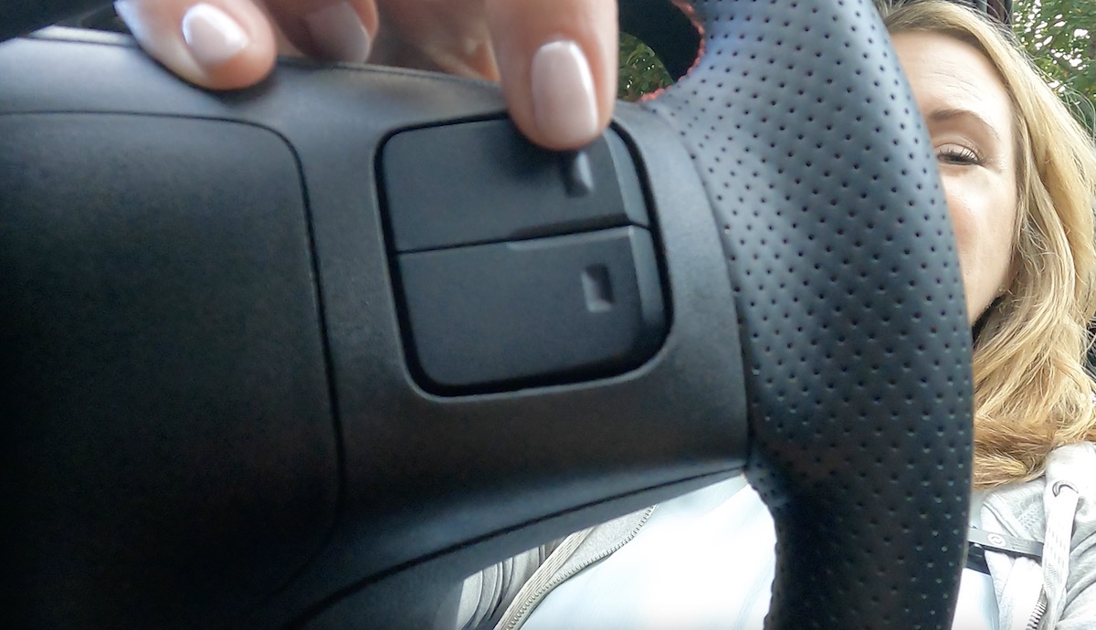 Radio Controls Are On The Back Of The Steering Wheel In The Trax