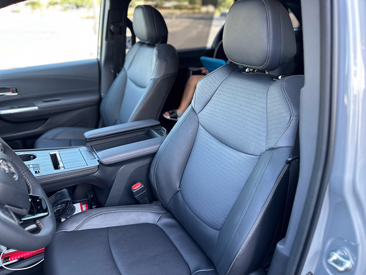 The Front Seats In The Toyota Sienna Woodland Edition. Photo: Holli Fourniquet