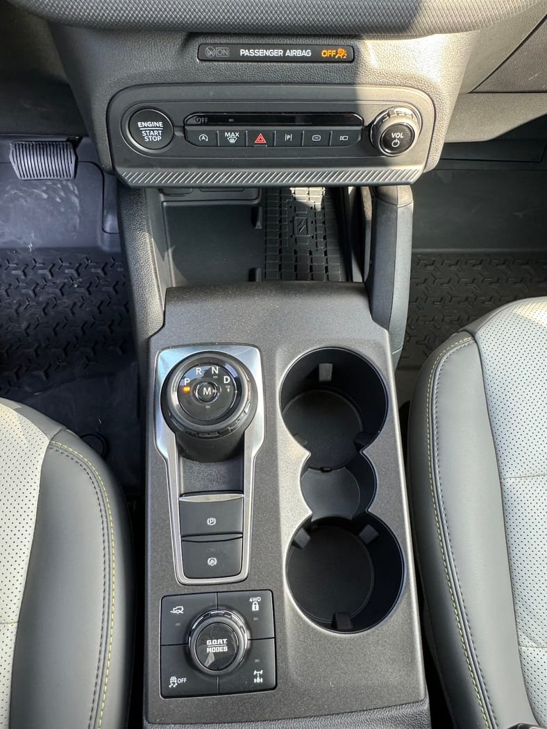 The Center Console In The 2025 Ford Bronco Sport