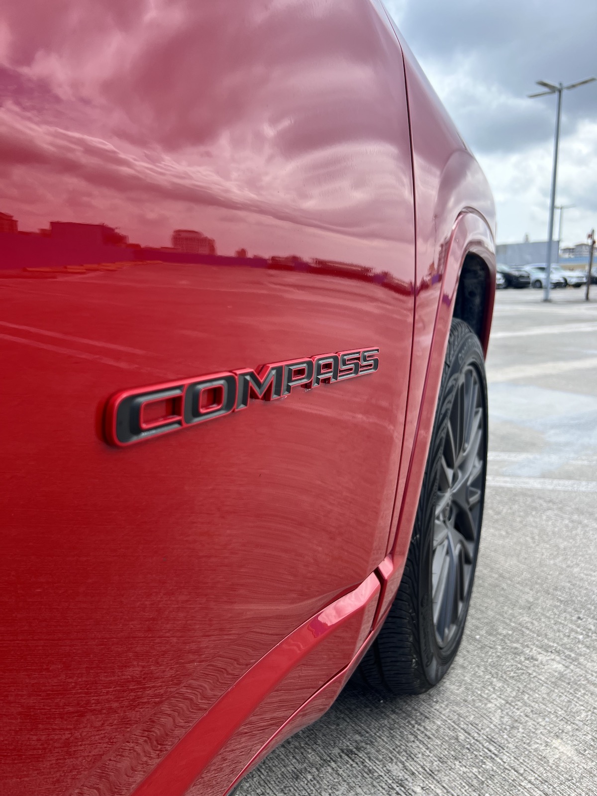 The Compass Badge On The Side Of The Jeep. Photo: Cameron Reiss