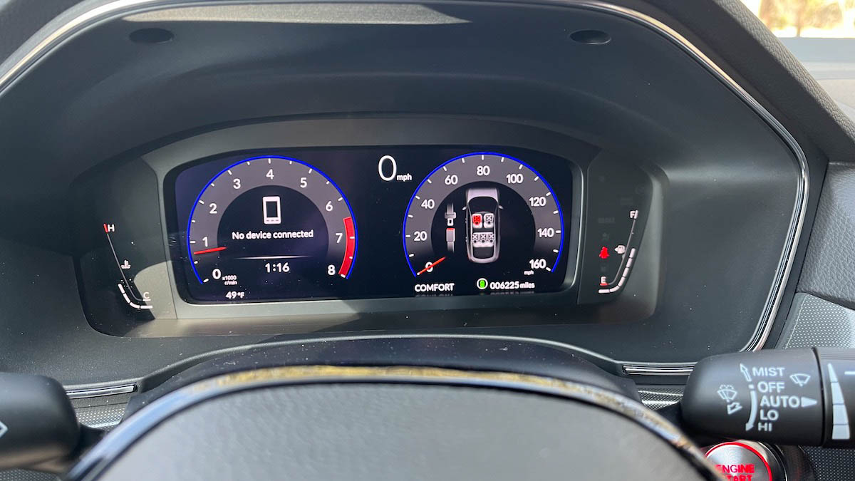 The Drivers Gauges Are Digital In The Acura Integra A-Spec.