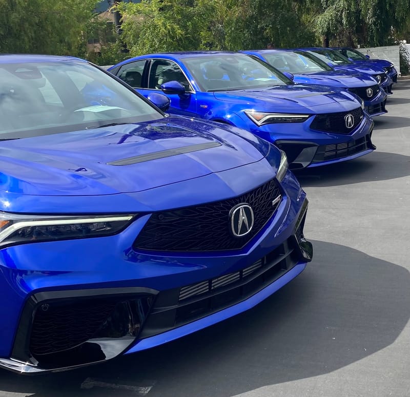 The Fleet Of Acura Integra Type S Test Vehicles