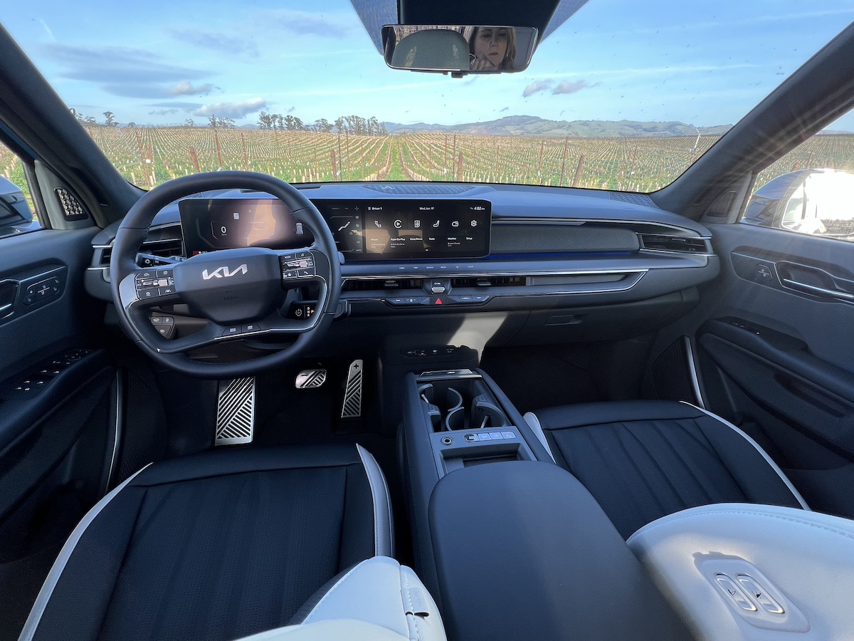 The Front Cabin In The Kia Ev9 Is Lovely