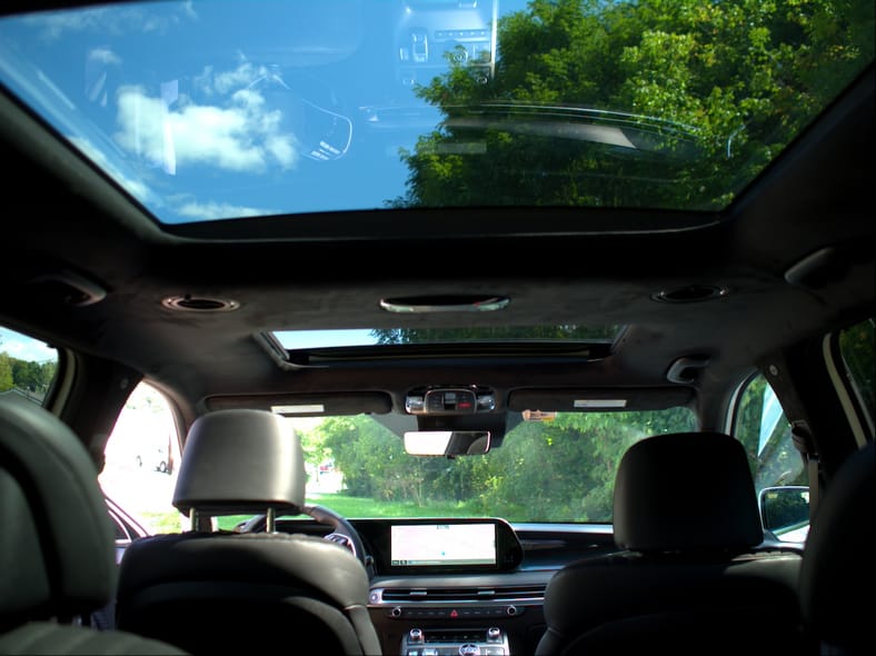 The Panoramic Sunroof In The 2024 Hyundai Palisade Calligraphy Night Edition