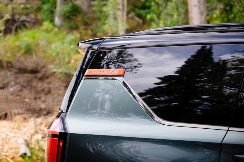 The Pro 4X Badge On The Rear Pillar Of The 2025 Nissan Armada