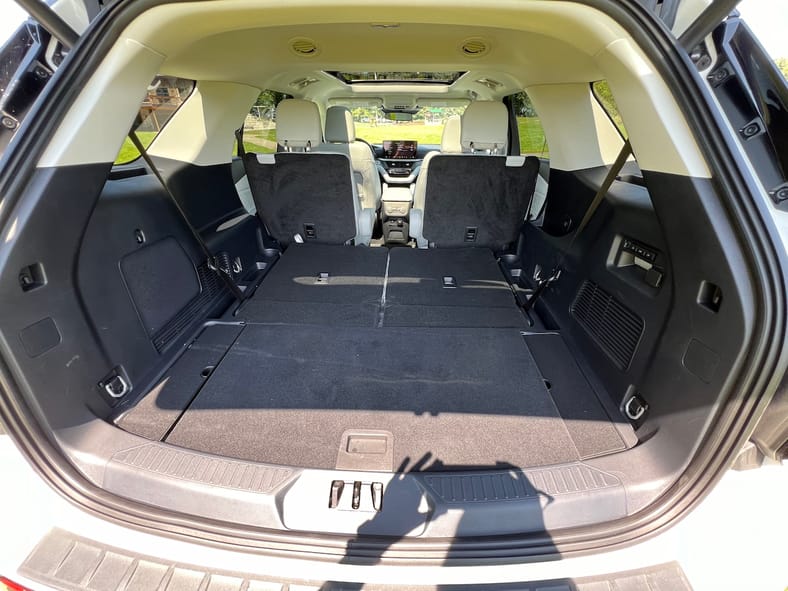 The Rear Cargo Area With Center Seats Folded