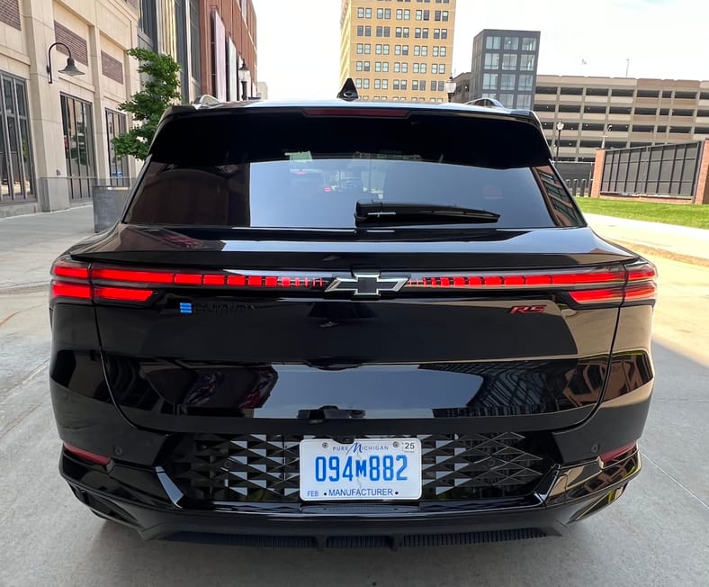 The Rear End Of The Chevrolet Equinox Ev