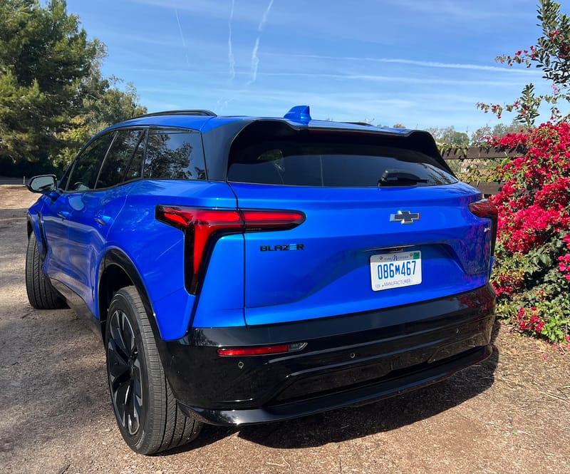 The Rear Of The Chevrolet Blazer Ev Rs