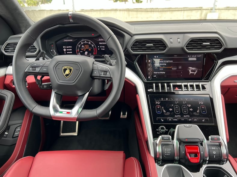 The View From The Driver'S Seat In The Lamborghini Urus S