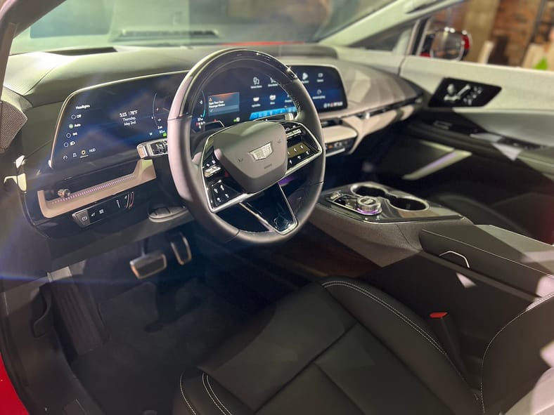 The View Of The Driver'S Seat In The 2025 Cadillac Optiq