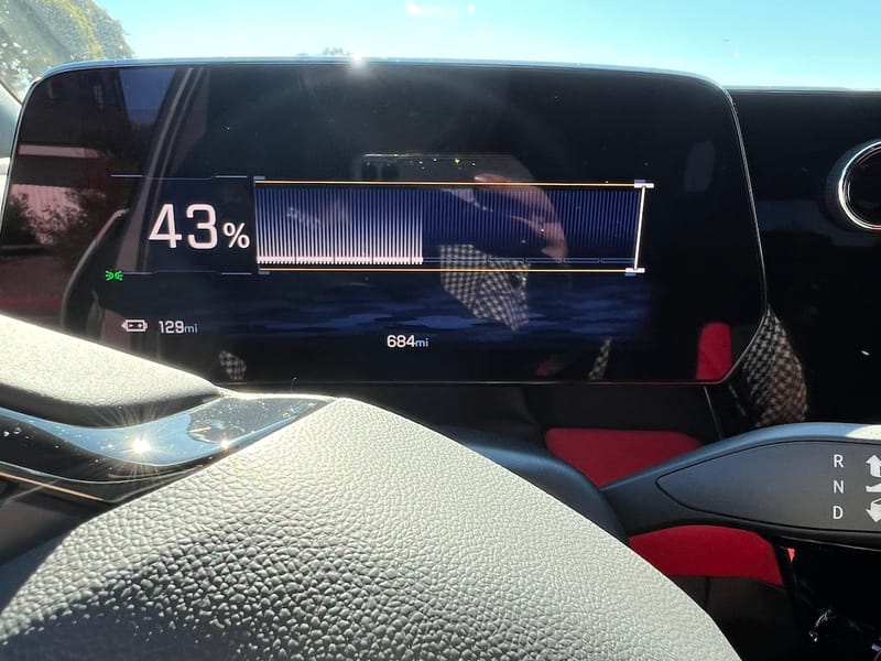 This Battery Charge Level Screen Greets You When You Get Into The Chevrolet Blazer Ev