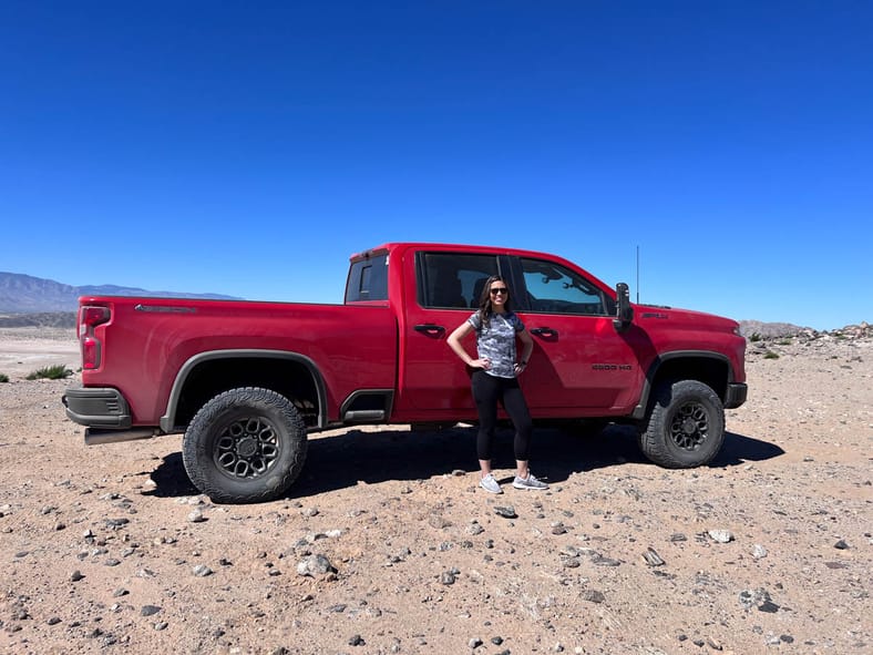 This Was Moments Before I Took The Silverado Hd Zr2 Bison Straight Down The Mountain. Zoom In To See The Terror On My Face. Photo: Jim Sharifi