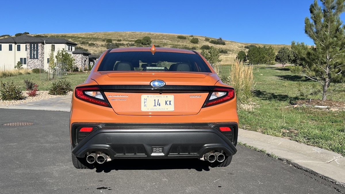 Rear Angle Of The Subaru Wrx