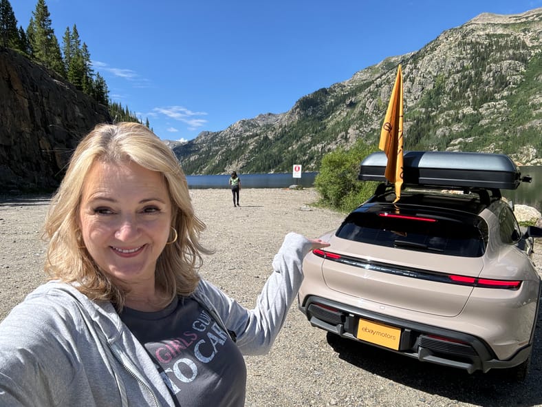 We Made It To The Reservoir, More Than 10,000 Feet, In The All Electric Porsche Taycan